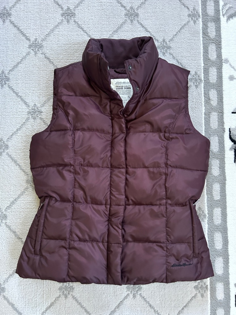 Eddie Bauer Women's Dark Plum Goose Down Vest